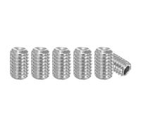 Unifizz 100 Pcs Hex Socket Grub Screws, M3 x 5mm DIN916 Flat Point Grub Bolt 304 Stainless Steel Head Socket Set Screws for Door Handles, Light Fitting, Hinge, Shaft, Allen Key and DIY Repair