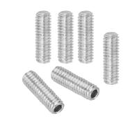 Unifizz 100 Pcs Hex Socket Grub Screws, M4 x 8mm DIN916 Flat Point Grub Bolt 304 Stainless Steel Head Socket Set Screws for Door Handles, Light Fitting, Hinge, Shaft, Allen Key and DIY Repair