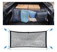 Unifizz 100" x 16"Truck Bed Cargo Net,Truck Bed Storage Net Organizer Cargo Net Elastic Mesh Net Pickup Bed Divider Truck Organizers and Storage Car Mesh Cargo Net for Dodge RAM,Ford,Chevy,Toyota