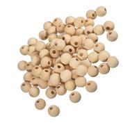 Unifizz 100Pcs 20mm Natural Round Wooden Beads with 5mm Holes, Unfinished Smooth Wood Spacer Beads for DIY Crafts, Jewellery Making, Home Decor & Party Decoration