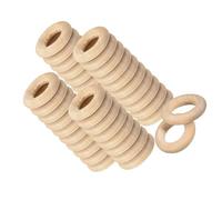 Unifizz 100Pcs 20mm Unfinished Natural Wooden Rings for Crafts,5mm Thick Wood Rings for DIY, Pendant Connectors, Jewelry Making, Macrame Supplies