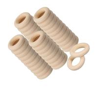 Unifizz 100Pcs 25mm Unfinished Natural Wooden Rings for Crafts,6mm Thick Wood Rings for DIY, Pendant Connectors, Jewelry Making, Macrame Supplies