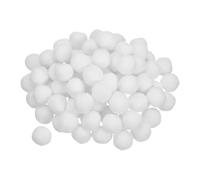 Unifizz 100Pcs Pom Felt Balls, 1cm Pure White Fabric Pom Poms for DIY Decor, Crafts, and Festive