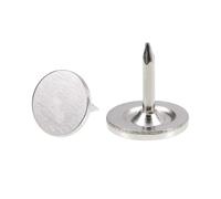 Unifizz 100Pcs Upholstery Tacks 9.5mmx10mm Decorative Flat Head Furniture Nails Pins Silver Tone for Sofa, Chair, Headboards, Carpets, Woodcraft
