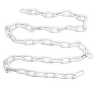 Unifizz 10mm x 12.5M Plastic Chain Barrier for Crowd Control, Traffic, Queuing Line, Warning Chain Warning Safety Parking Space Plastic Chain (White)