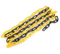 Unifizz 10mm x 2M Plastic Chain Barrier for Crowd Control, Traffic, Queuing Line, Warning Chain Warning Safety Parking Space Plastic Chain (Yellow and Black)