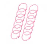 Unifizz 12 Pcs 30mm Metal Spring Key Rings, Round Carabiner Keyring, Snap Clip Trigger Buckle, DIY Accessories for Keychains, Bag, Purse, Handbag, Pink