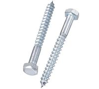 Unifizz 15 Pcs Hex Lag Screws, M8 x 90mm Carbon Steel Zinc Plated Wood Bolts, Half Thread Self-Tapping Screws for Timber and Decking, Heavy Duty Fasteners