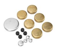Unifizz 15 PCS/Set Freeze Plug Kit Brass Expansion Plug Kit MPE-108BR Compatible with Ford Small Block Windsor Engines 260 289 302 351 1962-2001