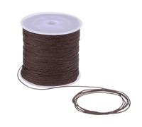 Unifizz 1mm Nylon String Cord 109 Yards, Satin String for Bracelet, Chinese Knotting, Beading Thread, Jewellery Making, Braided Necklace & Craft - Brown