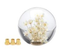 Unifizz 1PC Transparent Ball Shift Knob Daisy Flower JDM Style Gear Shift Knob Round 60mm/2.3" Aluminium
