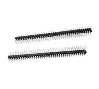 Unifizz 2.54mm Pitch 40P Straight Double Row Male Pin Header 14mm Length Copper Connector Strip for PCB Board Prototyping Pack of 10