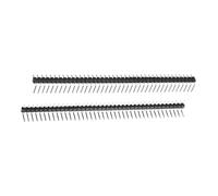 Unifizz 2.54mm Pitch Right Angle Single Row Male Pin Header 1x40P Bent Pin Circuit Connector for PCB Board Prototyping Pack of 2