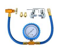 Unifizz 2 Pack BPV31 Bullet Piercing Tap Valve Kits - Compatible with 1/4, 5/16, 3/8 Inch Pipes - R134A Air Conditioning Refrigerant Charging Hose with Gauge - Connect to R12/R22 Port Only