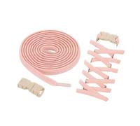Unifizz 2 Pairs Elastic Tieless Shoe Laces with Lock Buckle, No Tie Flat Stretch Shoelaces for Trainers, Sneakers, Running Shoes and Boots - Cherry Blossom Pink