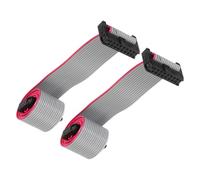Unifizz 2 Pcs 16 Pin IDC Flat Ribbon Cable, 2mm Pitch 30cm Length FC to FC Connector A-type Jumper Wire for PC Motherboard, 3D Printer, LED Display