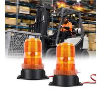 Unifizz 2 PCS Beacon Lights 30 LED Amber Forklift Beacon Strobe Light Safety Warning Flashing Lights for 10-110V Mower, ATV, Trucks, Tractor, Golf Carts, UTV