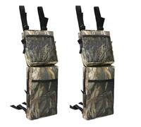 Unifizz 2 Pcs Camouflage Quad ATV 4-Wheeler Fender Cargo Storage Hunting Bags Saddle Bags Luggage Bag with Zipper for Po-laris Sportsman for Ya-maha for Ho-nda FourTrax