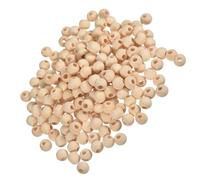 Unifizz 200Pcs 10mm Natural Round Wooden Beads with 3mm Holes, Unfinished Smooth Wood Spacer Beads for DIY Crafts, Jewellery Making, Home Decor & Party Decoration