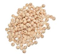 Unifizz 200Pcs 10mm Natural Round Wooden Beads with 4mm Holes, Unfinished Smooth Wood Spacer Beads for DIY Crafts, Jewellery Making, Home Decor & Party Decoration
