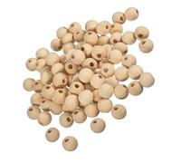 Unifizz 200Pcs 18mm Natural Round Wooden Beads with 8mm Holes, Unfinished Smooth Wood Spacer Beads for DIY Crafts, Jewellery Making, Home Decor & Party Decoration