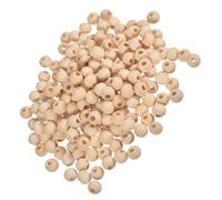 Unifizz 200Pcs 6mm Natural Round Wooden Beads with 2mm Holes, Unfinished Smooth Wood Spacer Beads for DIY Crafts, Jewellery Making, Home Decor & Party Decoration