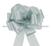 Unifizz 20pcs 5 Inch Silver Pull Bow Big Gift Bows Solid Color Plastic Flower for Wedding Car Baskets Presents Christmas Party Decoration