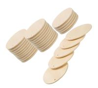 Unifizz 20Pcs 60mm Unfinished Wooden Round Blank Discs Small Wood Circle with Holes Natural Wooden Pendants Pieces Tokens for DIY Crafts, Jewellery Making, Gift Tags and Ornaments