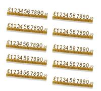 Unifizz 20Pcs Digital Price Tag 3D Metal Shelving Adjustable GBP ￡ Price Cube Kit for Shop Display Jewelry Watch Shop Office Display Pricemarker Labels Gold