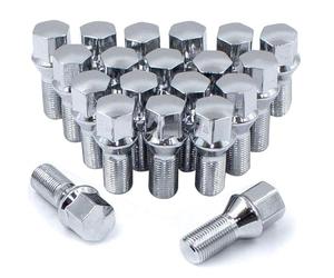 Unifizz 21 Pcs M12x1.25 Wheel Lug Bolt, 21 Packs Lug Nut Bolts, 28mm Shank Length, 17mm Hex Conical - Compatible with Jee-p Compass, Cher-okee, Rene-gade, Chry-sler 200, Fia-t 500, Dod-ge Dart