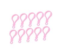 Unifizz 24Pcs Acrylic Lobster Claw Clasps, 48mm Assorted Plastic Snap Hooks for DIY Craft, Keyrings, Bag Charms, Squishmallow Clips, Backpack Accessories, Pink