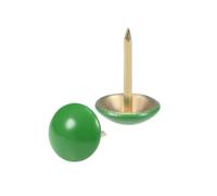 Unifizz 25Pcs Upholstery Tacks 11mmx16mm Decorative Round Head Furniture Nails Pins Green Tone for Sofa, Chair, Headboards, Carpets, Woodcraft