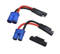 Unifizz 2pcs 10AWG EC8 to SAE Cable,EC8 Female/Male to SAE Connector Power Cable Wire with SAE Polarity Reverse Adapter for Car ESC RC Motor Emergency Start Solar Panel Battery Charges 15cm/6in