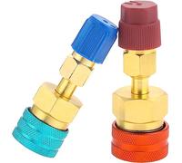 Unifizz 2PCS Quick Coupler Adapter R1234YF High/Low Side Quick Couplers Adapters Kit, AC Hose Fitting Connectors for R1234YF AC Refrigerant Charging R1234YF to R134A Conversion Kit