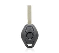 Unifizz 3 Buttons New Uncut Insert Key Fob Case Remote Control Shell Replacement Black for BMW- 1 3 5 6 7 Series E38 E39 E46 E60 E61 E81 E83 E85 X3 X5 Z3 Z4