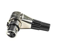 Unifizz 3-Pin XLR Adjustable Right Angle Female Connector with 7 Different Position, Compatible with Audio DJ Band XLR Plug Jack Right Angle 3 Pin Microphone Speaker Audio Cable Connector-2Pack