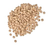 Unifizz 300Pcs 8mm Natural Round Wooden Beads with 3mm Holes, Unfinished Smooth Wood Spacer Beads for DIY Crafts, Jewellery Making, Home Decor & Party Decoration