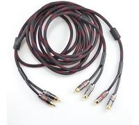 Unifizz 3ft RCA Splitter Cable 2 Male to 4 Male, Shielded Subwoofer Stereo Y Adapter for Audio Video, Dual Speaker Extension Cord with 24K Gold-Plated Connectors
