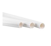 Unifizz 3Pcs PVC Pipe 21mm ID 25mm OD 500mm Length Round Plastic Rigid Tubing High Impact for Drain Pipe Cable Sleeve(White)