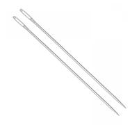 Unifizz 4.92 inch Stainless Steel Long Straight Sewing Needles Big Eye Embroidery Beading Needles for DIY Craft Yarn 40Pcs