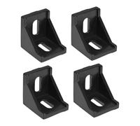 Unifizz 4 Sets T Slot Aluminium Extrusion Corner Brackets, 40x40x35mm Angle Connector for 4040 Series Aluminum Profile Extruded Frame Black