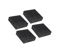 Unifizz 4PCS Rubber Anti-Vibration Pads Hard Pad 100mm Square Vibration Isolation Mats 30mm Thickness Non-Slip Rubber Blocks Anti-Skid Anti Noise for HVAC Compressor Air Conditioner