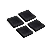 Unifizz 4PCS Rubber Anti-Vibration Pads Hard Pad 50mm Square Vibration Isolation Mats 10mm Thickness Non-Slip Rubber Blocks Anti-Skid Anti Noise for HVAC Compressor Air Conditioner