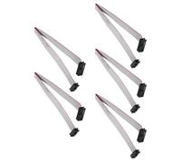 Unifizz 5 Pcs 10 to 16 Pin IDC Flat Ribbon Cable, 2.54mm Pitch 12mm Width 25cm Length FC to FC Connector A-type Jumper Wire for PC Motherboard, 3D Printer, LED Display
