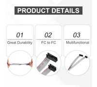 Unifizz 5 Pcs 10 to 16 Pin IDC Flat Ribbon Cable, 2.54mm Pitch 13mm Width 15cm Length FC to FC Connector A-type Jumper Wire for PC Motherboard, 3D Printer, LED Display