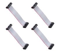 Unifizz 5 Pcs 16 Pin IDC Flat Ribbon Cable, 2.54mm Pitch 20mm Width 10cm Length FC to FC Connector A-type Jumper Wire for PC Motherboard, 3D Printer, LED Display