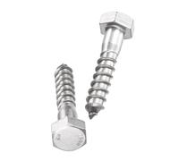 Unifizz 5 Pcs Hex Lag Screws, M12 x 60mm 304 Stainless Steel Wood Bolts, Half Thread Self-Tapping Screws for Timber and Decking, Heavy Duty Fasteners