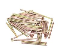 Unifizz 50pcs 38mm Finishing Nails Carbon Steel Headless Nails for Picture Hanging, Small Hardware Nails for Wood Frame, Wall Trim, Baseboards and Art Projects,Color Zinc