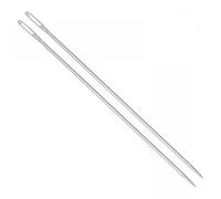 Unifizz 6.89 inch Stainless Steel Long Straight Sewing Needles Big Eye Embroidery Beading Needles for DIY Craft Yarn 20Pcs