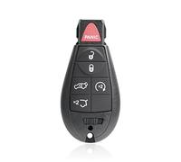 Unifizz 6 Buttons New Replacement Car Key Fob Keyless Entry Remote Black for Fobik- M3N5WY783X 267F-5WY783X 46 Chip